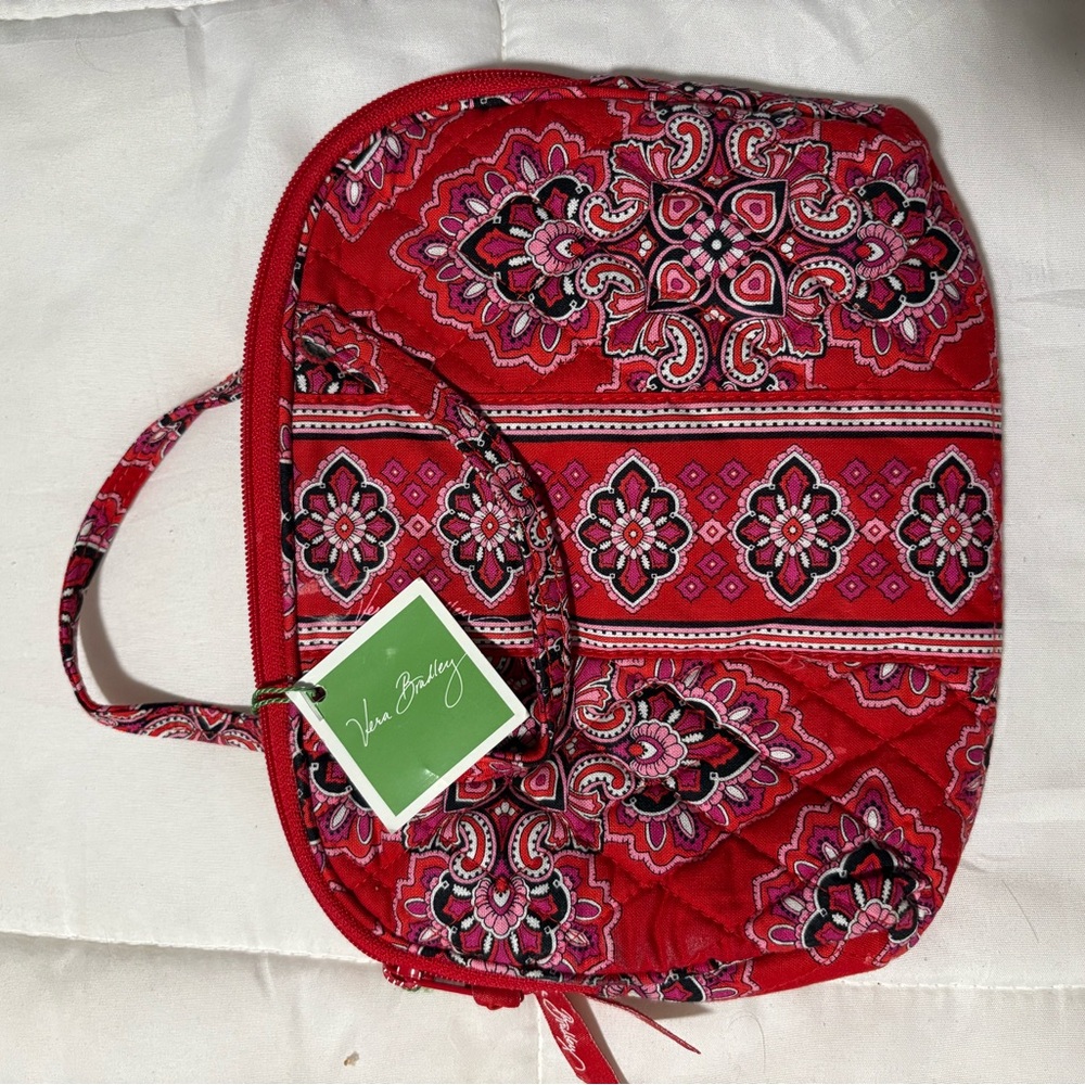 Vera Bradley Red and Pink Floral Pouch